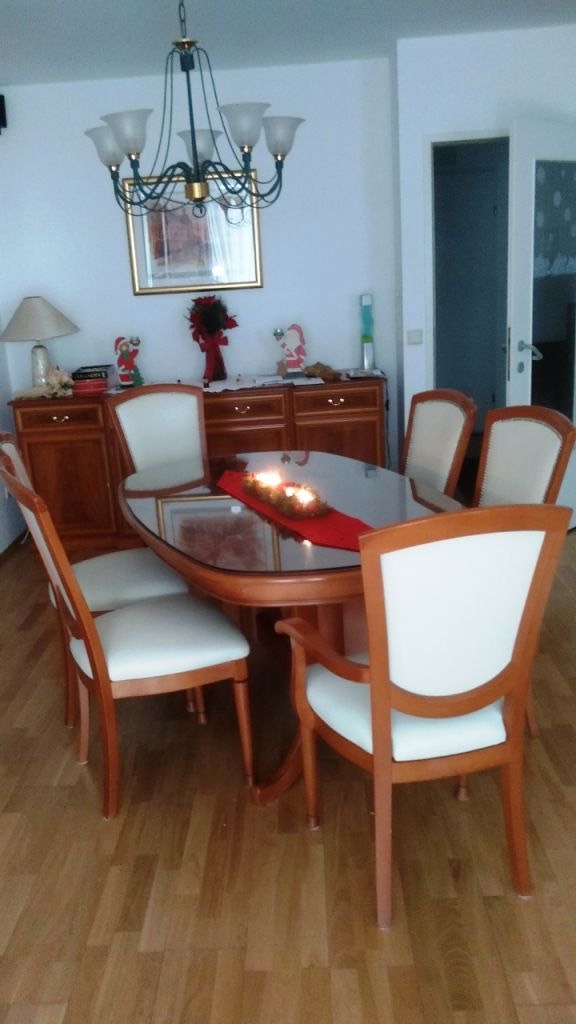 přečalounění jídleních židlí, pravá kůže