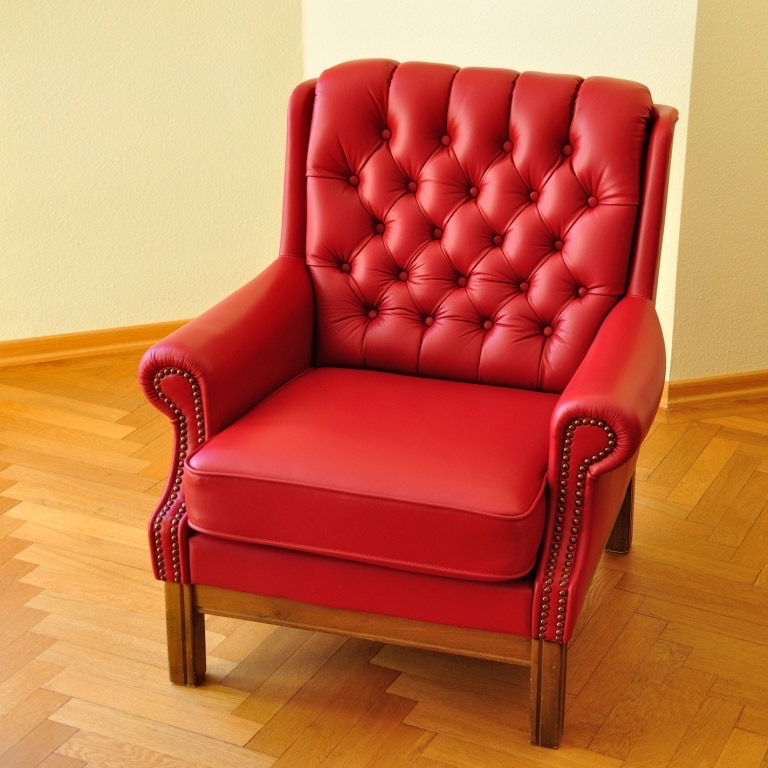přečalounění křeslo Himolla, Chesterfield, useň