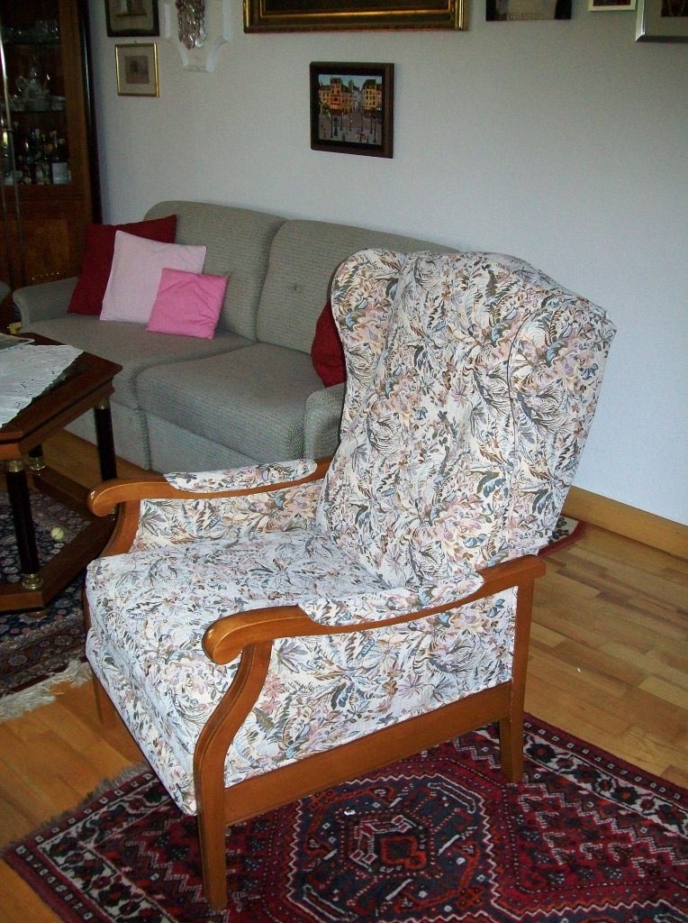 přečalounění křesla